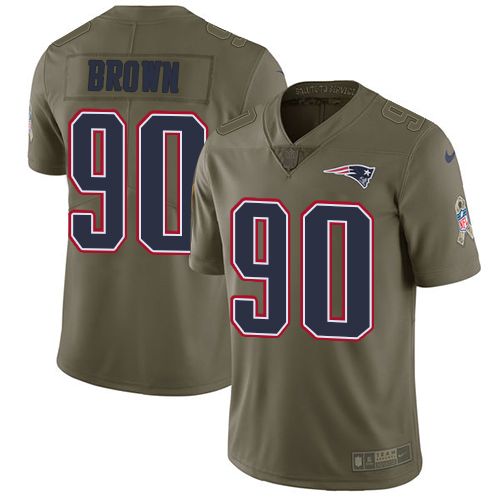 Nike Patriots #90 Malcom Brown Olive Men's Stitched NFL Limited Salute To Service Jersey